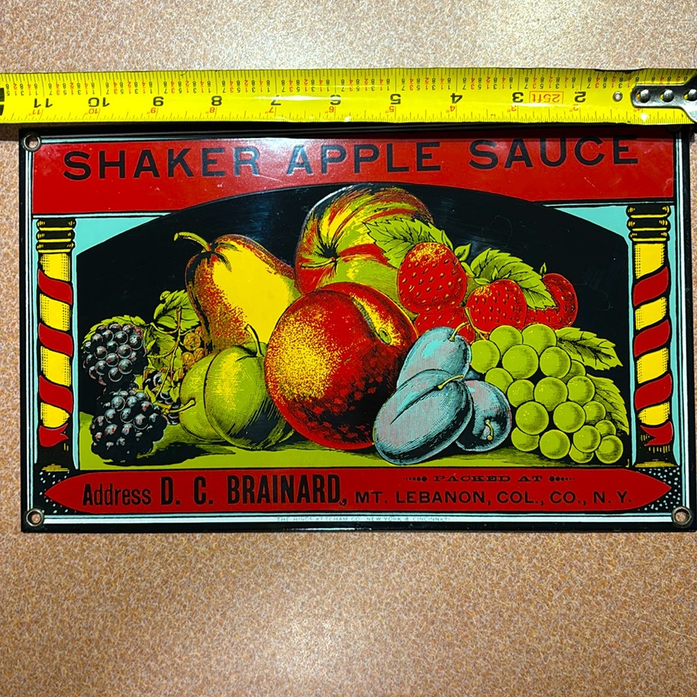 Ande Rooney Porcelain Enameled Sign Shaker Apple Sauce